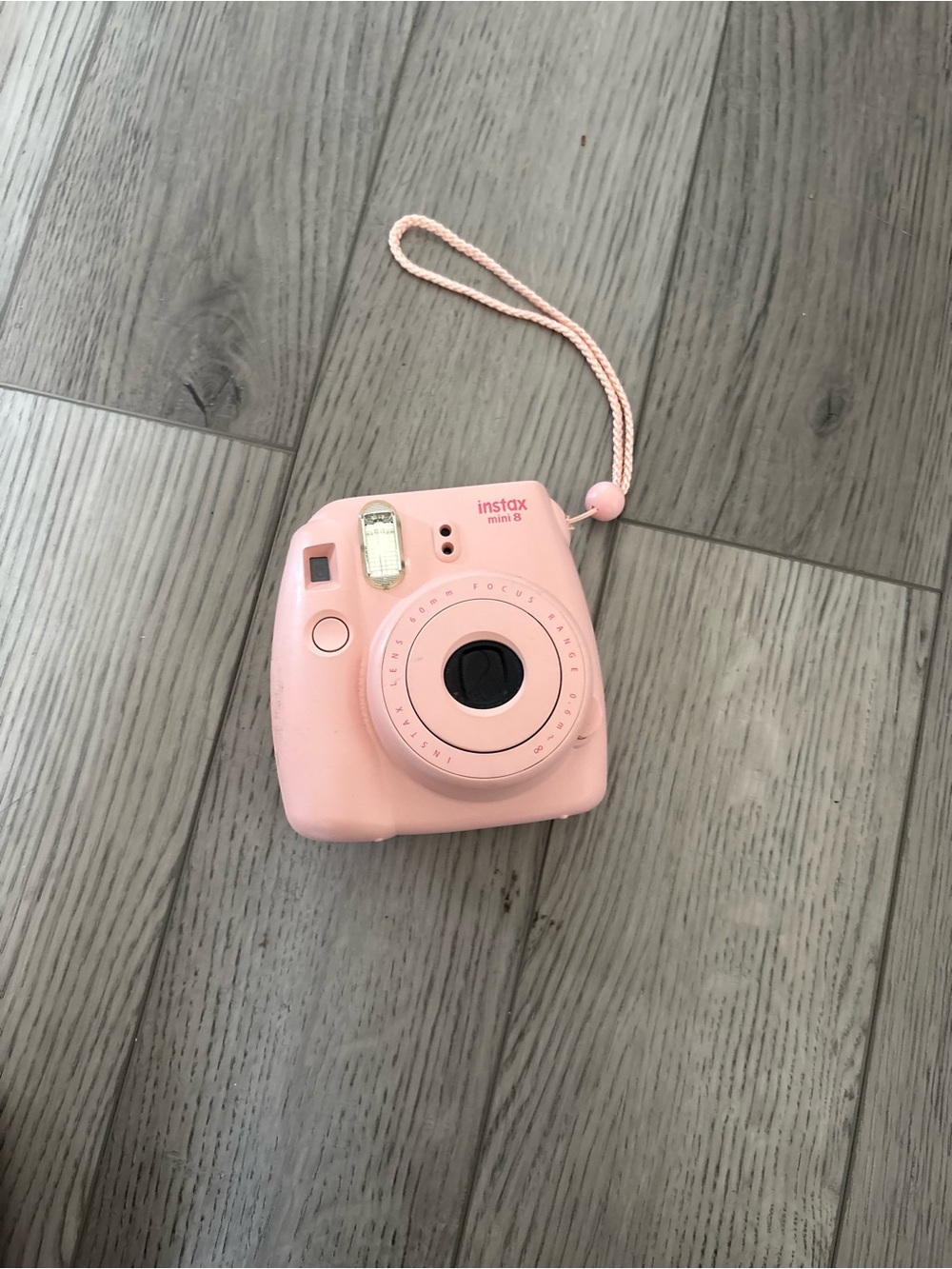 Fujifilm Instax Mini 8 Instant Camera in Light Pink with Wrist Strap